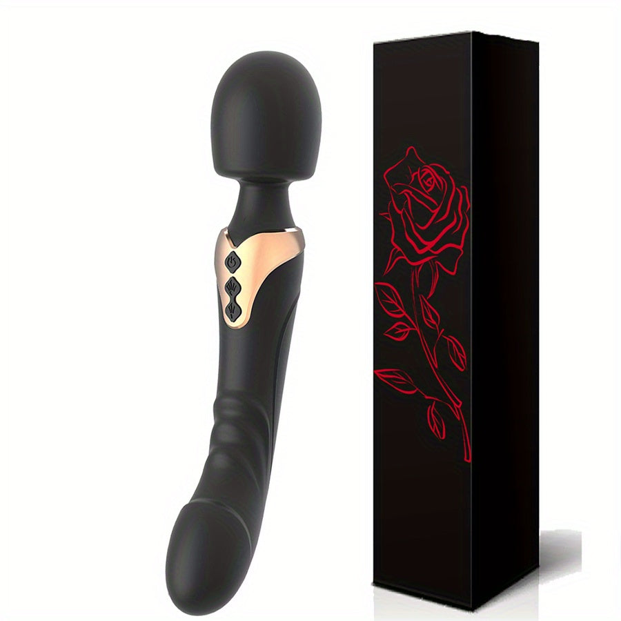 Large Size Dual Motor Silicone Wand G-Spot Massager 10 Modes Sex Toy For Couple - HeartCaptor