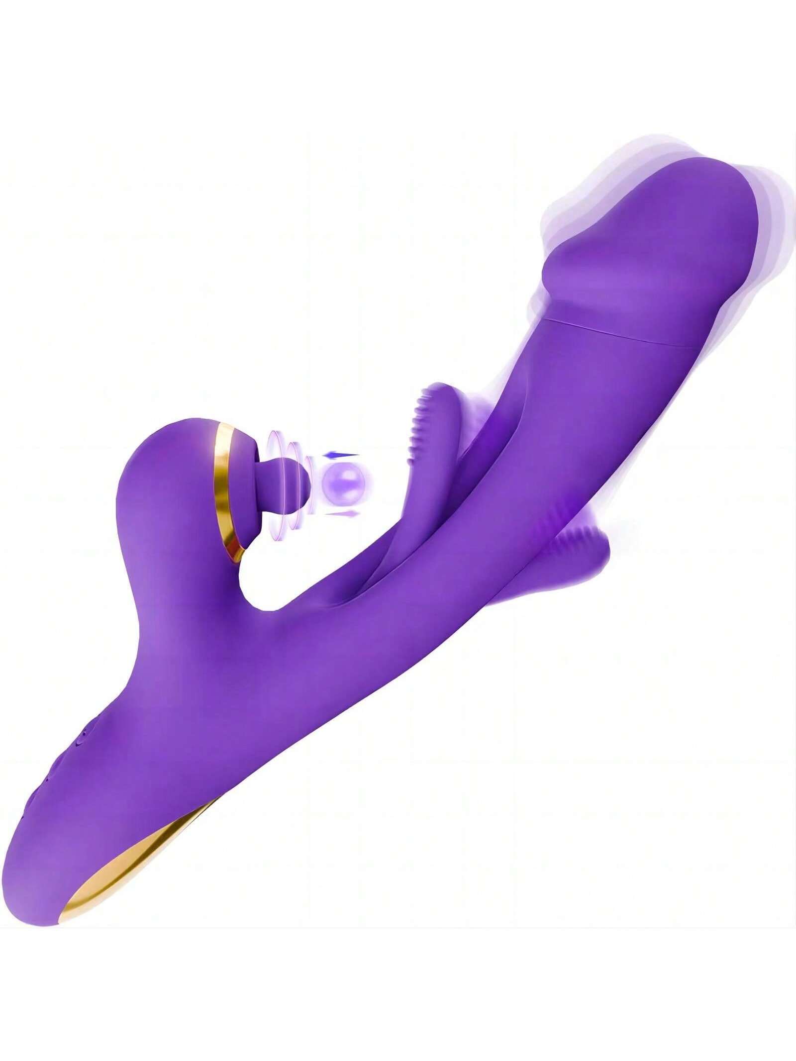 Thrusting Dildo Vibrator 3 In 1 G-Spot Stimulator - HeartCaptor