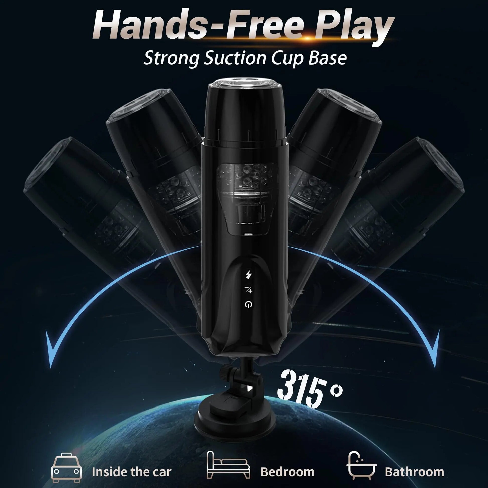 7 Thrusting & Vibrating Modes Male Masturbator Cup for Hands Free Game - HeartCaptor