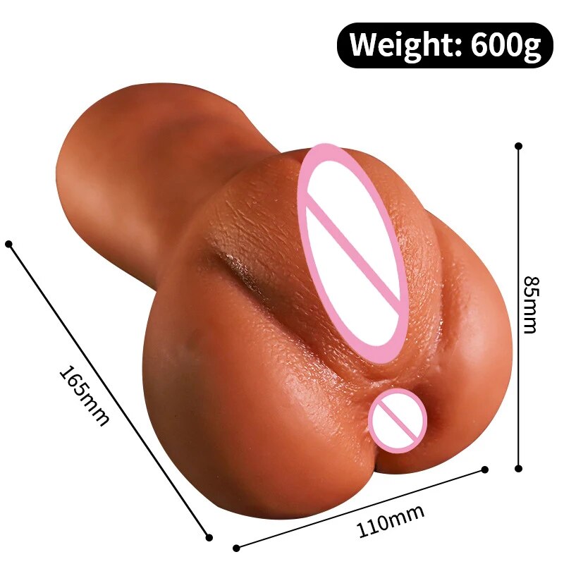 Realistic Silicone Male Masturbator Sex Toy with Vagina and Anus - HeartCaptor