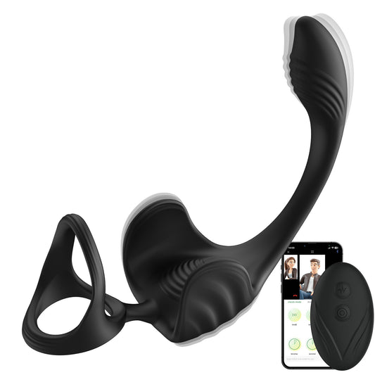 3-in-1 Prostate Massager with Vibration and Penis Ring for Enhanced Pleasure