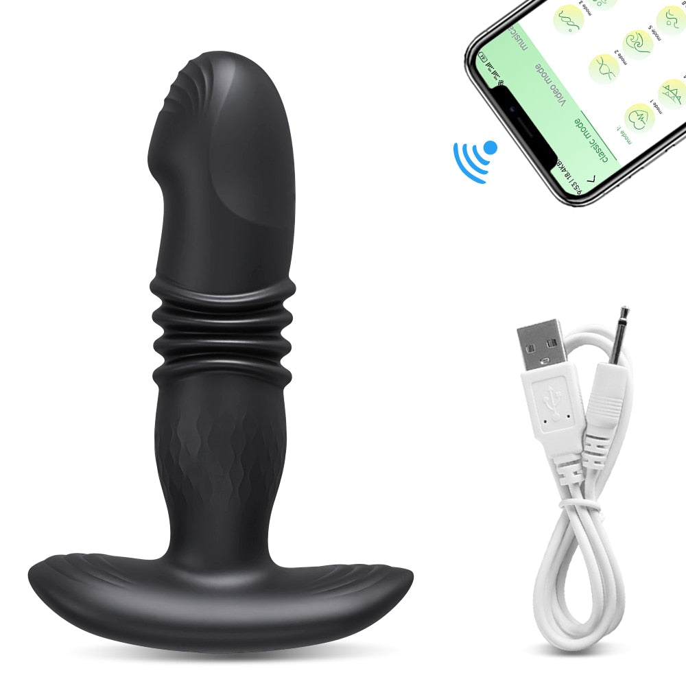 Male Thrusting Prostate Massager with Bluetooth APP Control - HeartCaptor