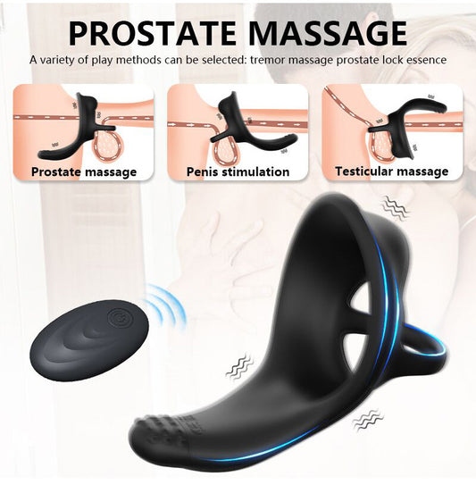 Wireless Remote Control Vibration Cock Ring with Prostate Massager