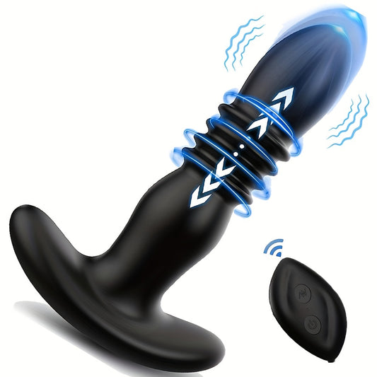 Electric Retractable Anal Plug APP Control Male Prostate Massager - HeartCaptor