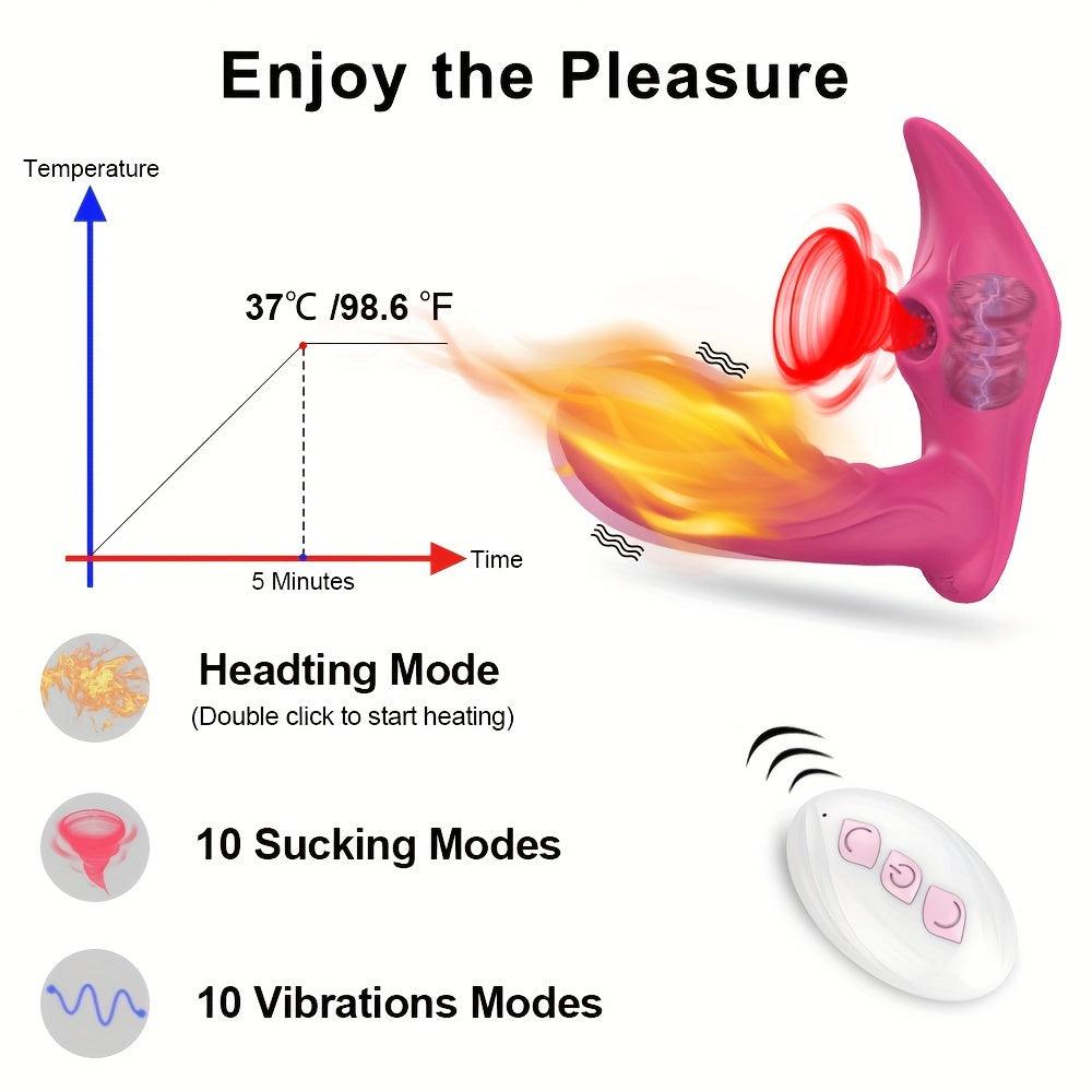 Wireless Remote Control G-Spot Clitoris Vaginal Nipples Air Stimulator Sex Toy - HeartCaptor