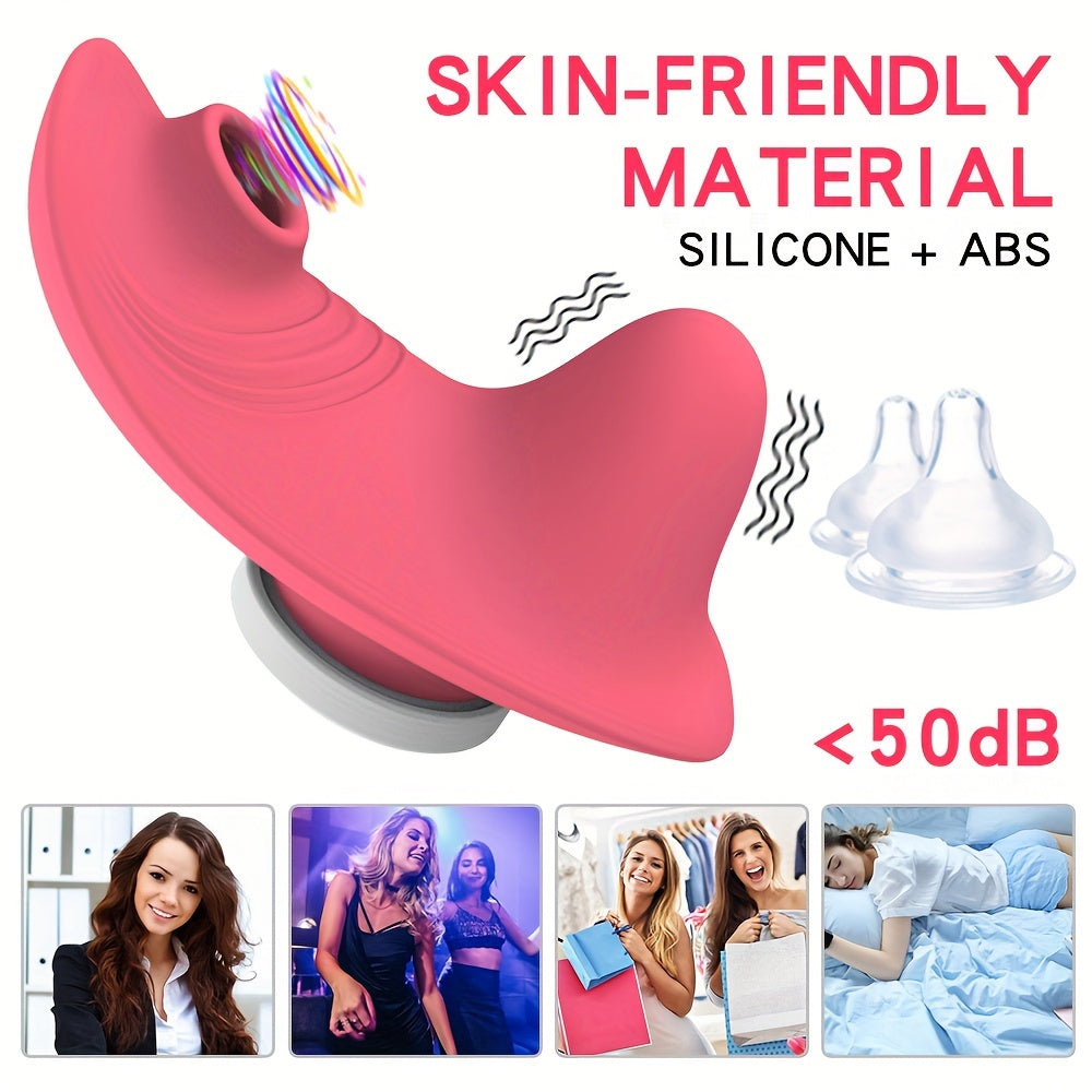 Wearable Panty Sucking Vibrator with Remote Control, 10 Vibration Modes - HeartCaptor