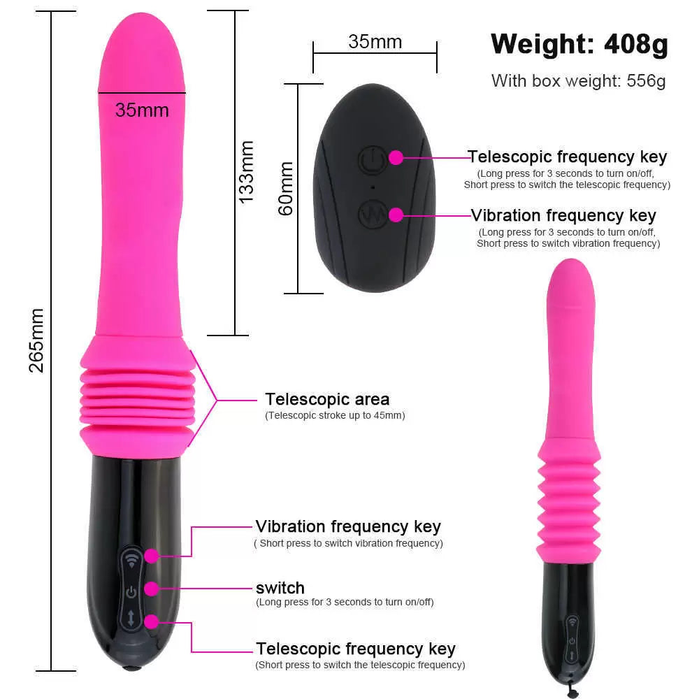 Thrusting G-spot Dildo Vibrator for Women - HeartCaptor