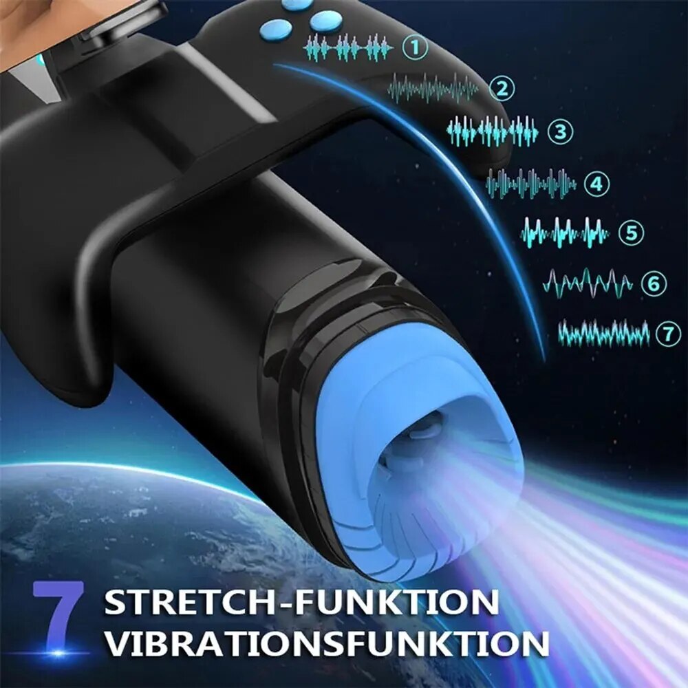 Electric Male Masturbator with Cell Phone Holder and Handle - HeartCaptor