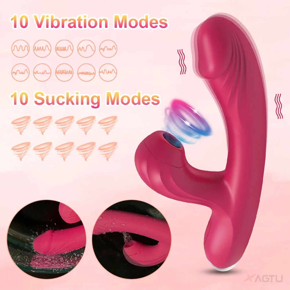 20 Modes Clitoral Sucking Vibrator with Oral Sex Stimulation - HeartCaptor