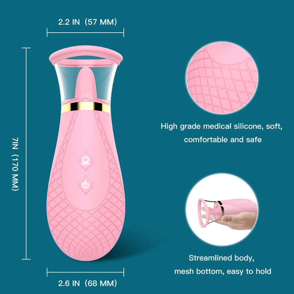 Clitoral Sucking Vibrator with 9 Lick Modes and 3 Suction Modes - HeartCaptor