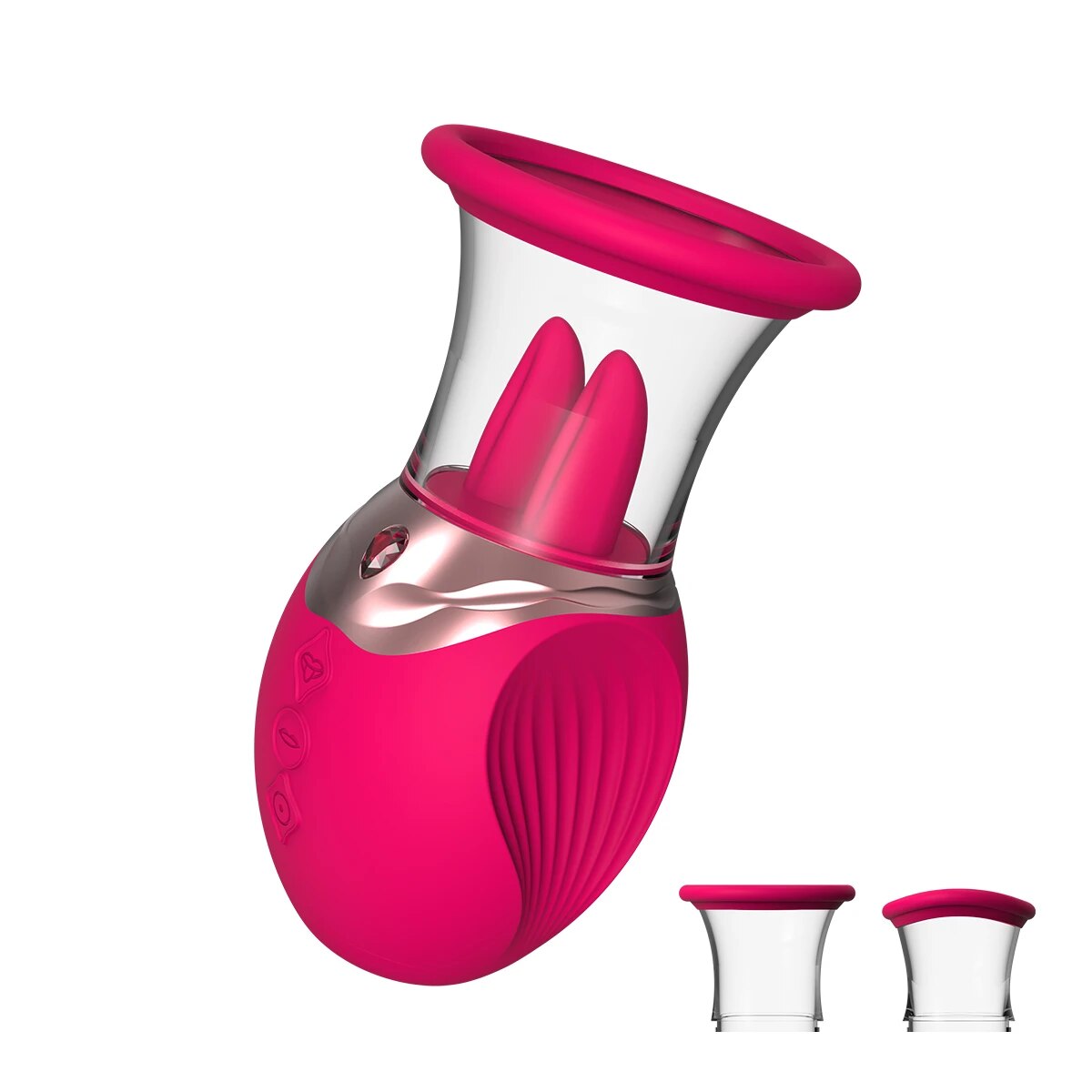 HESEKS Rose Clit Sucker with Tongue Licking Vacuum Toy for Women - HeartCaptor