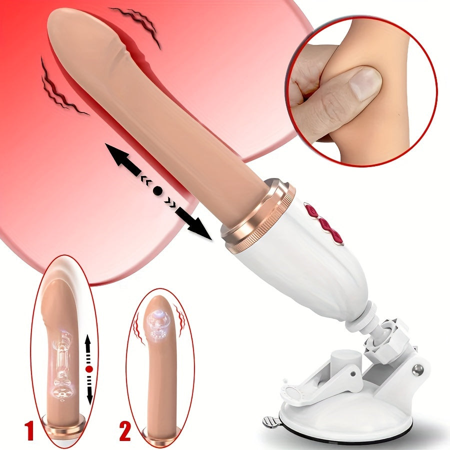 Realistic Vibrating Dildo with Thrusting & Vibrating Modes - HeartCaptor