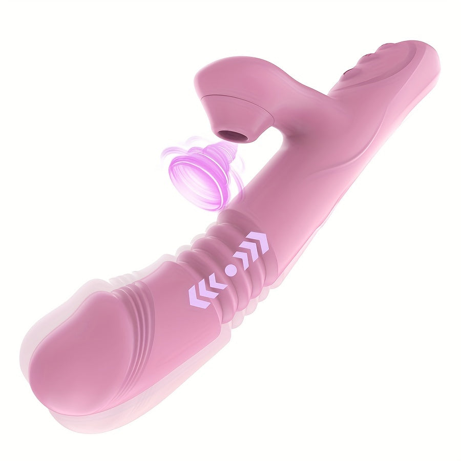 Telescopic Vibrator with 7 Vibration Modes, Heated Clitoral Stimulator, G-spot Stimulation - HeartCaptor