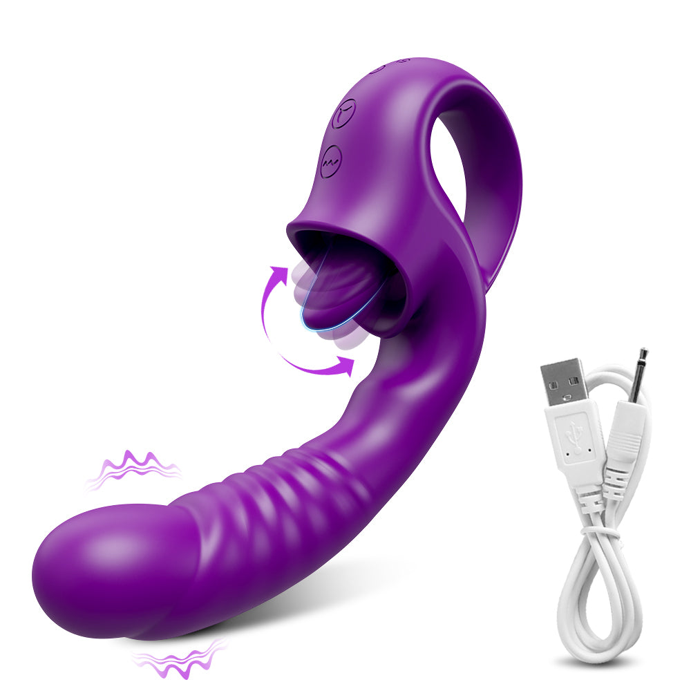 Swing Nipple Clitoris Dildo 20 Modes G Spot Vibrator Female - HeartCaptor