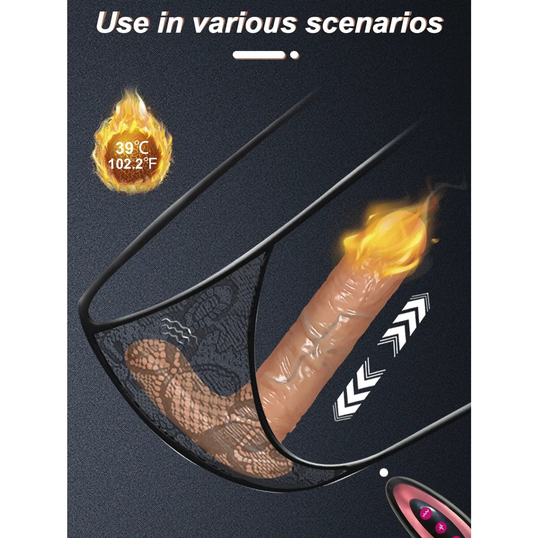 Telescopic Heating Panty Vibrator with Remote Control - HeartCaptor