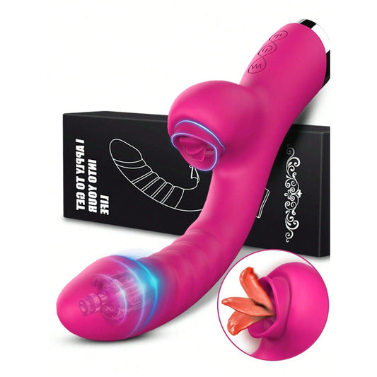 Valentines Tongue Lick Clitoris Stimulator Vibrator - HeartCaptor