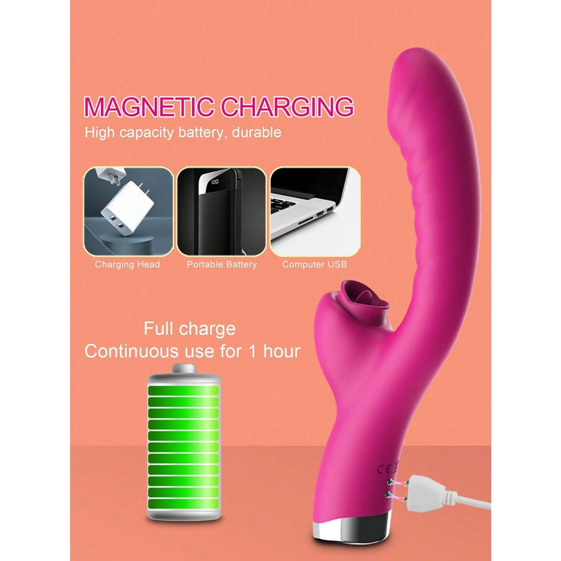 Valentines Tongue Lick Clitoris Stimulator Vibrator - HeartCaptor