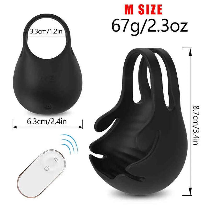 Bluetooth Penis Ring Vibrator for Men Masturbator Chastity App Control - HeartCaptor