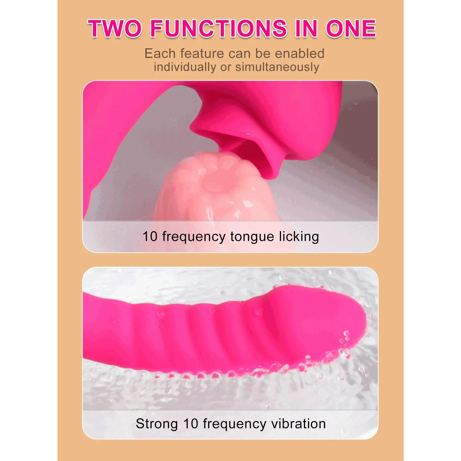 Valentines Tongue Lick Clitoris Stimulator Vibrator - HeartCaptor