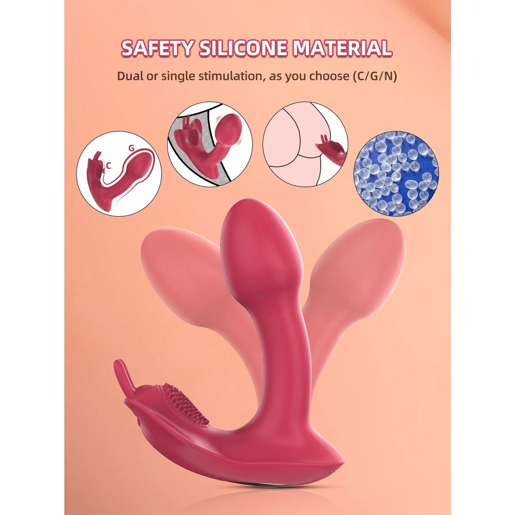 Wearable Butterfly Vibrator for Clitoral Stimulation - HeartCaptor