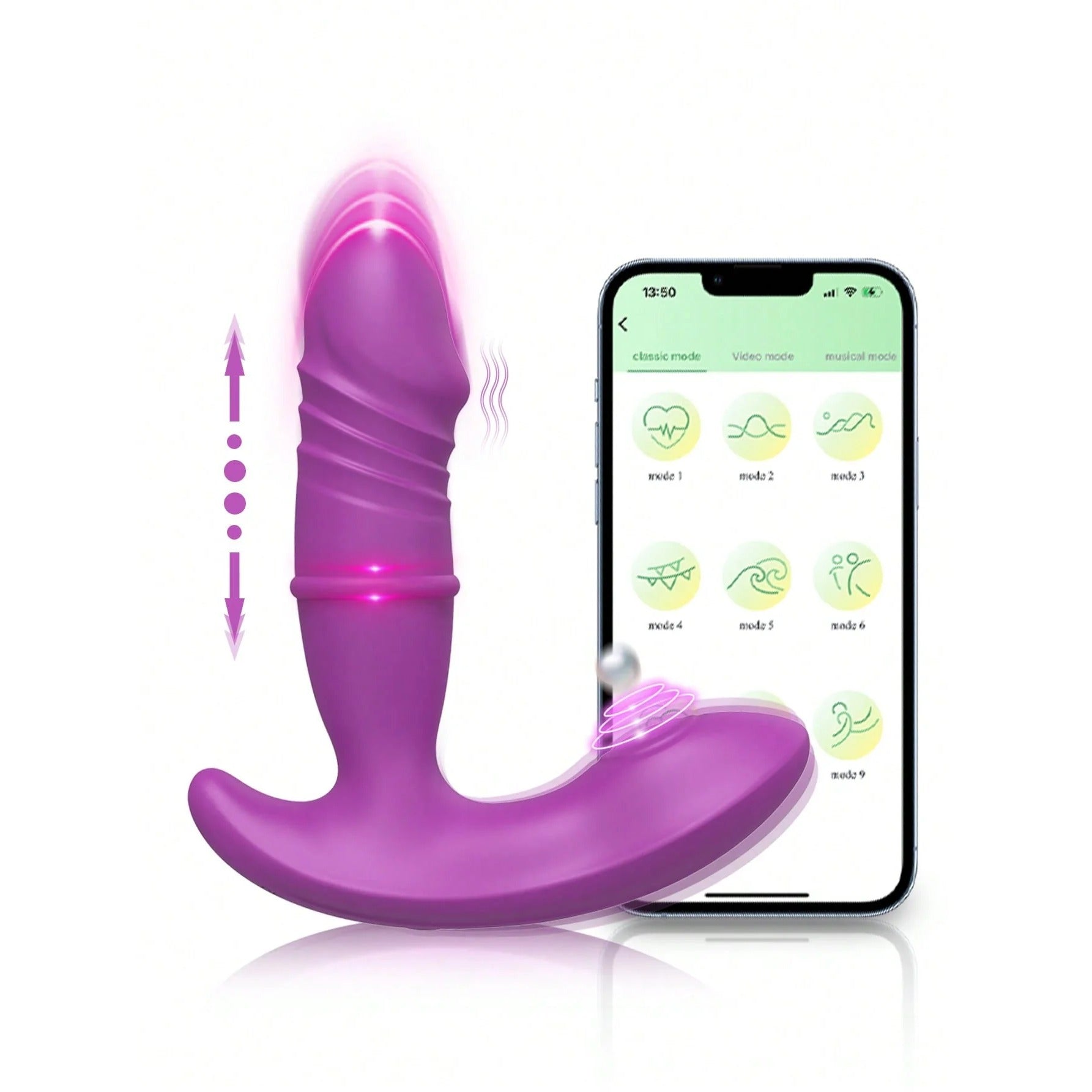 Telescopic Heating Panty Vibrator with Remote Control - HeartCaptor