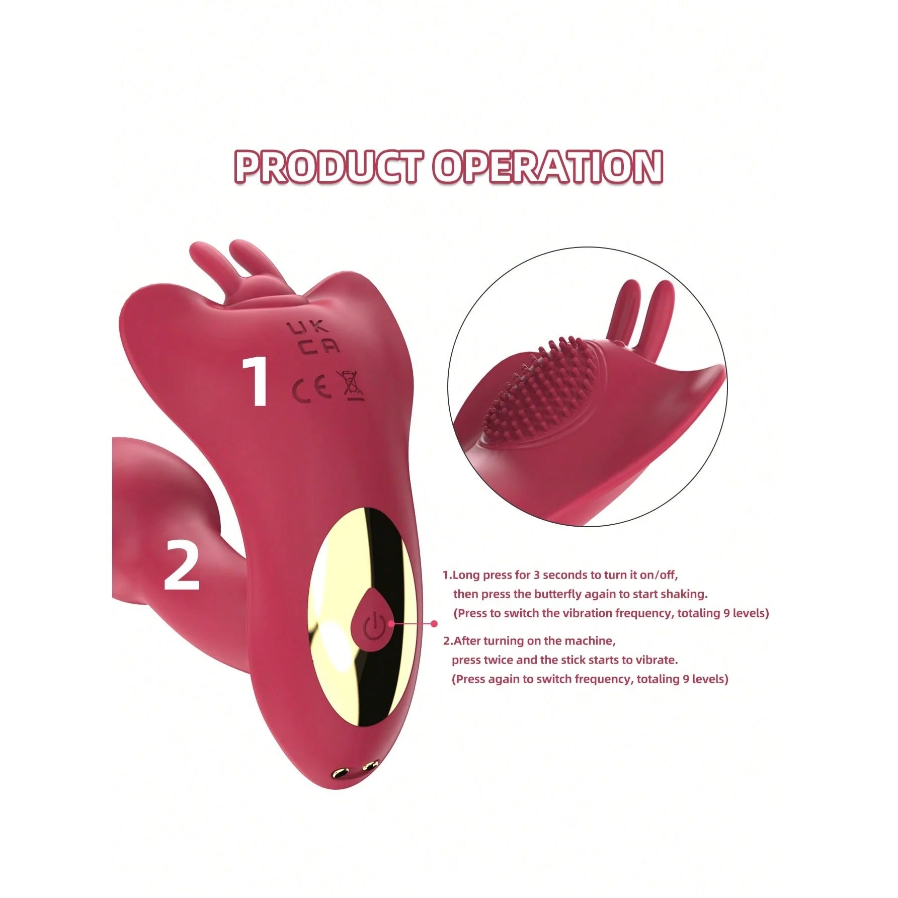 Wearable Butterfly Vibrator for Clitoral Stimulation - HeartCaptor