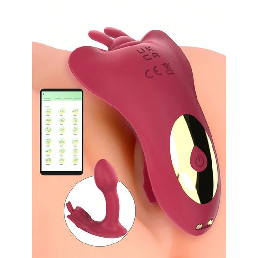 Wearable Butterfly Vibrator for Clitoral Stimulation - HeartCaptor