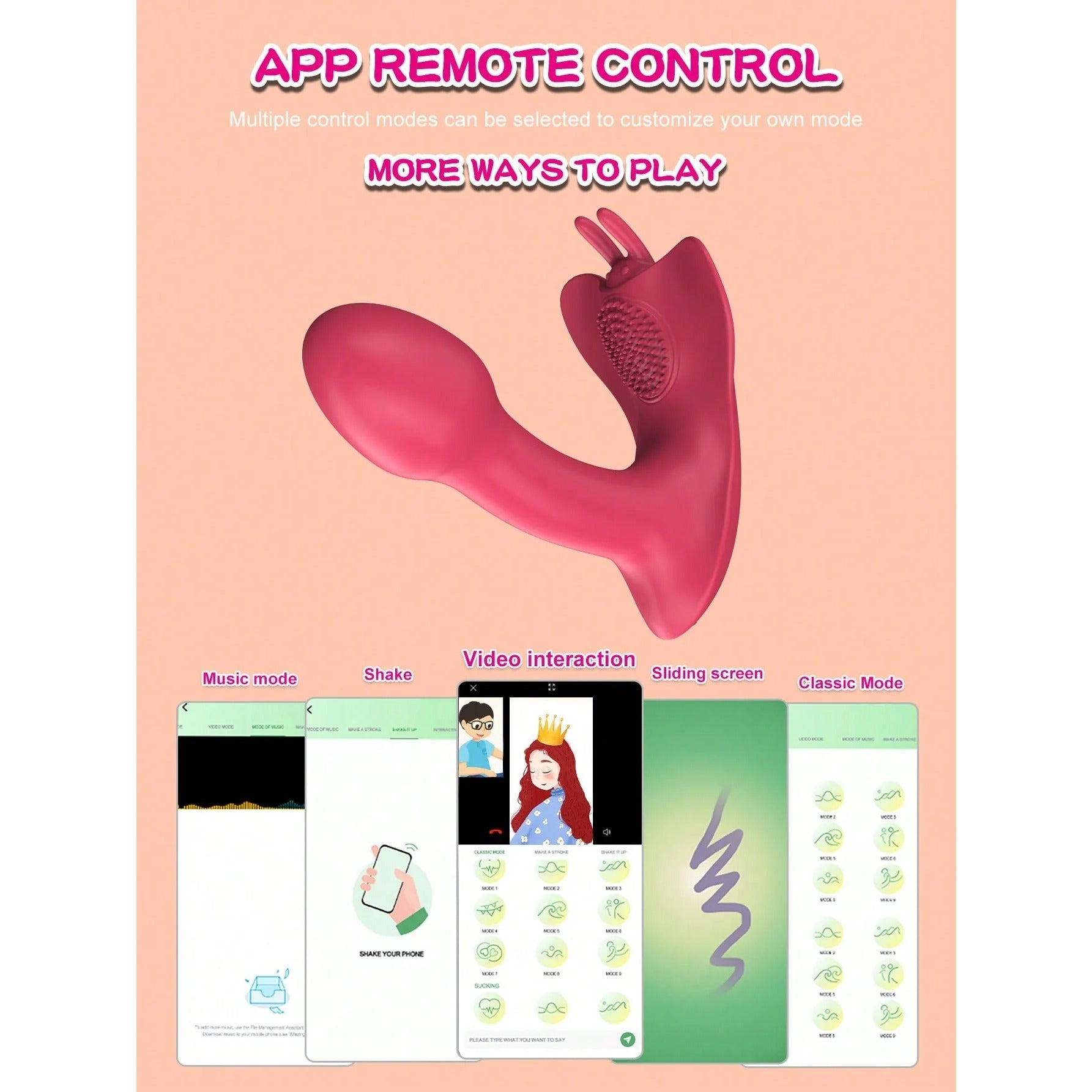 Wearable Butterfly Vibrator for Clitoral Stimulation - HeartCaptor