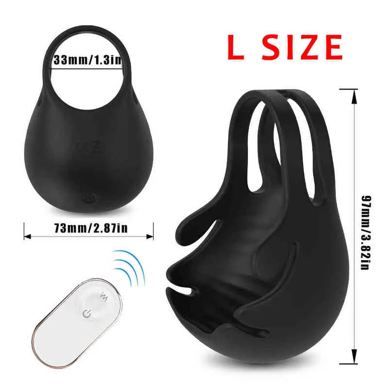 Bluetooth Penis Ring Vibrator for Men Masturbator Chastity App Control - HeartCaptor